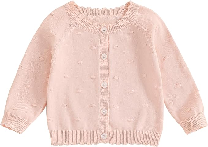 Baby Girl Cardigan Long Sleeve Button Up Sweater Toddler Girl Fall Outfits by Faithtur