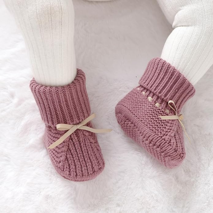 mimixiong Baby Booties Newborn Infant Sock Shoes | Hand Knitting Crochet Boy - Image 2