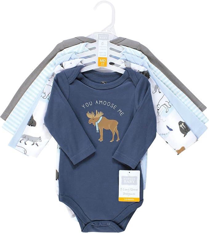 Hudson Baby Unisex Baby Cotton Bodysuits - Image 2