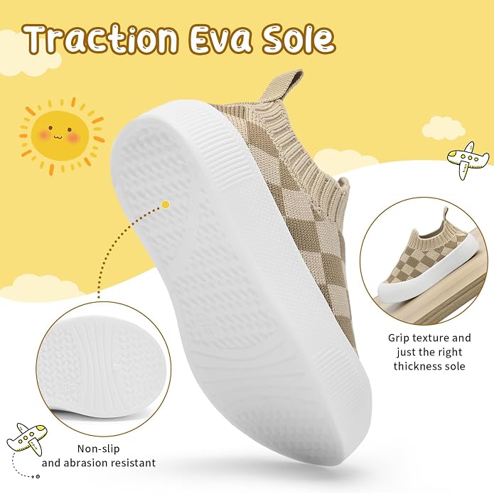 BACSAC Baby Toddler Unisex Infant Shoes Boys Girls Beige Mesh Breathable - Image 3