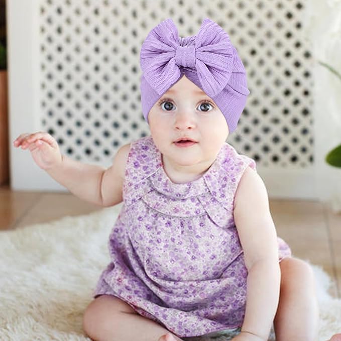 Cinaci 4 Pieces Baby Girls Turban Hats - Image 5