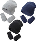 Baby Beanie Hat Gloves Set, Kids Winter Warm Knit Hat by DANMY