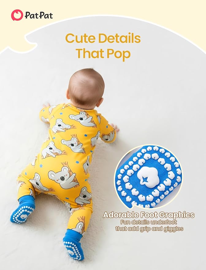 PATPAT Organic Cotton Baby Footie Pajamas - Image 6