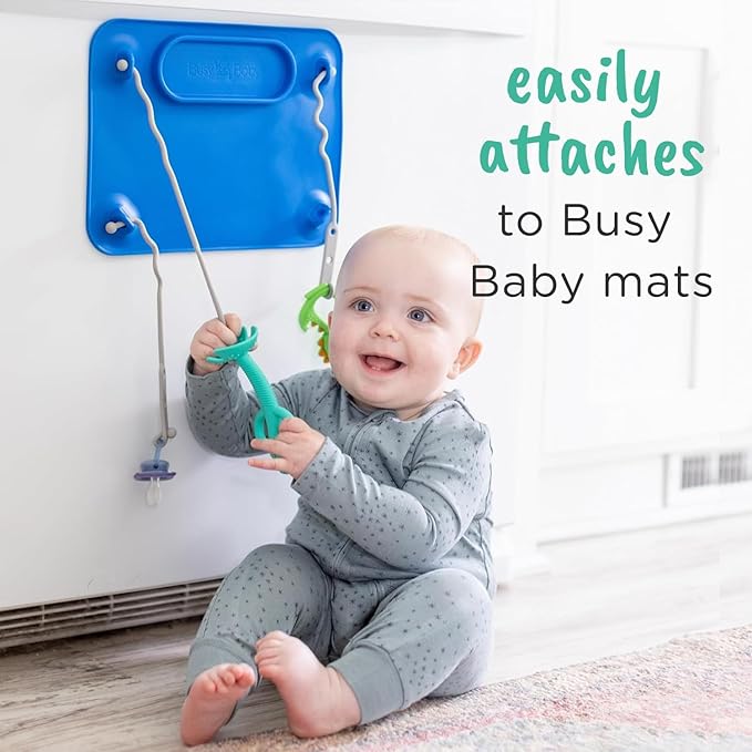 Busy Baby Teething Spoon - 2-in-1 Teether and Training Spoon for Self Feeding, Dishwasher Safe, BPA Free, Food Grade Silicone (Pewter)