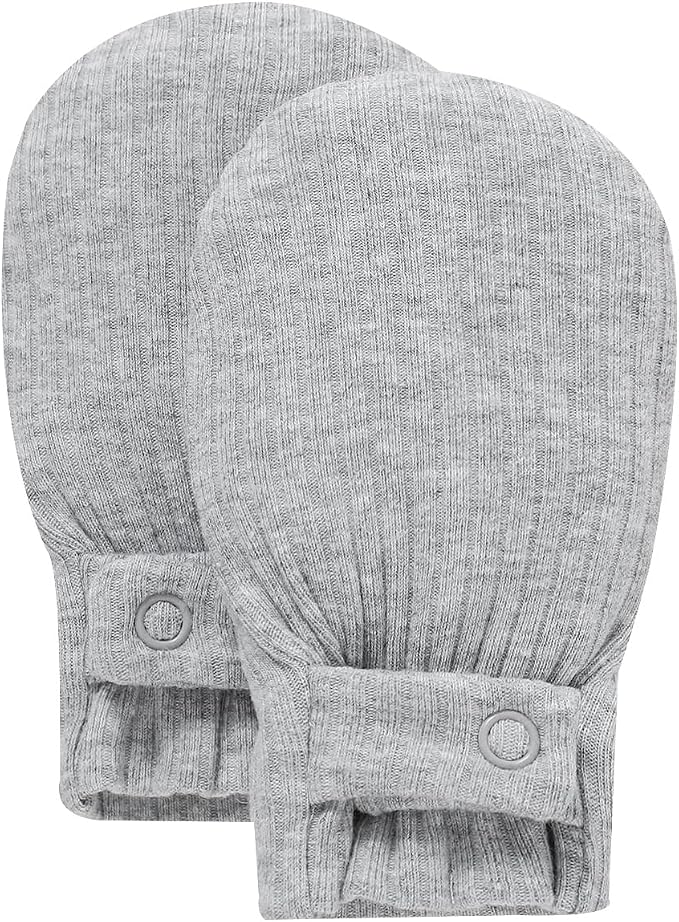 Baby Newborn No Scratch Mittens Stay On Cotton Gloves 0-12 Months | Organic by KARUNEL