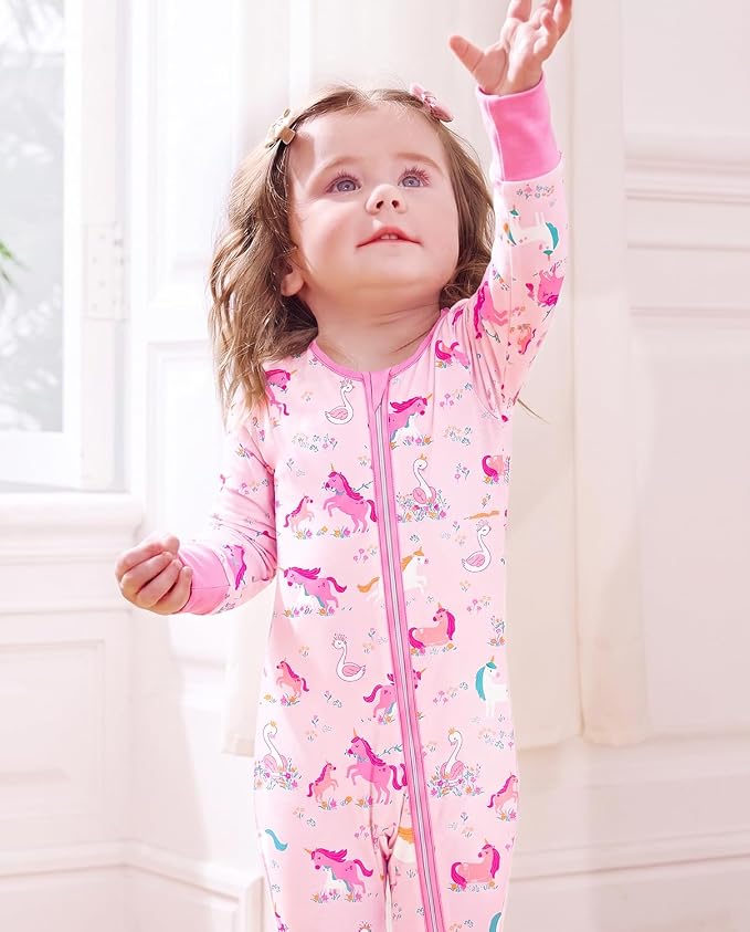 babee Reshinee Viscose Derived from Bamboo Baby Footie Pajamas Convertible - Image 3