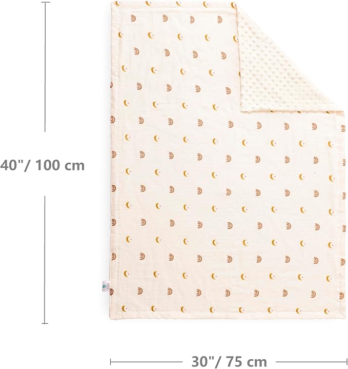 CREVENT 30''X40'' Organic Muslin Cotton Baby Blanket - Image 5