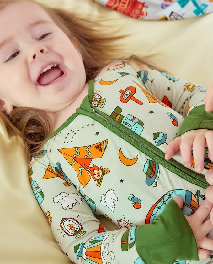 babee Reshinee Bamboo Viscose Baby Footie Pajama, Zipper Sleeper Boys Girls - Image 6