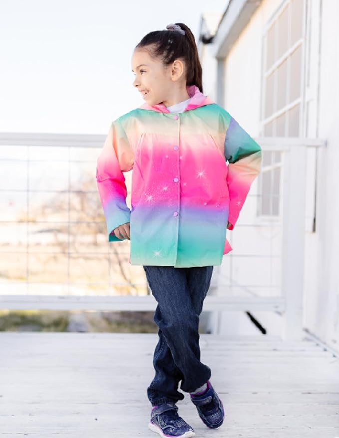 Arshiner Toddler Girls Waterproof Hooded Coat Jacket Outwear Raincoat - Image 9
