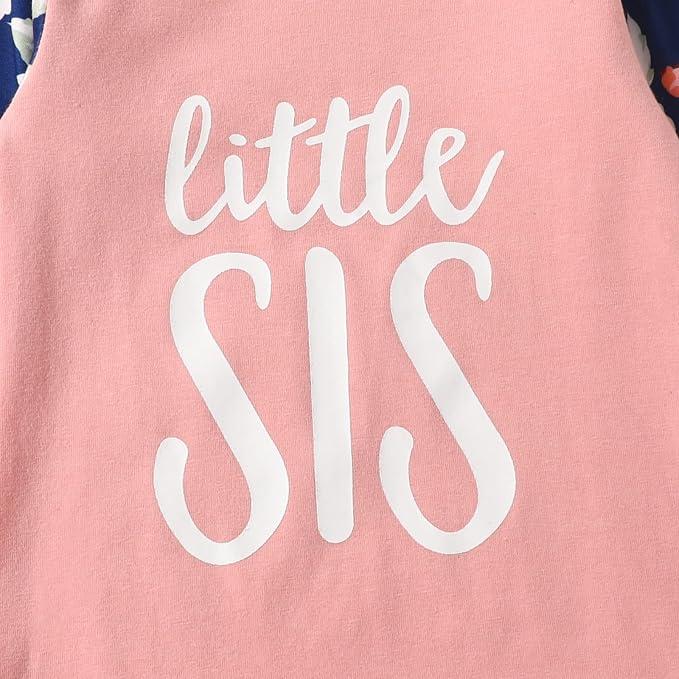 AMAWMW Newborn Baby Girl Little Sister Sleeper Gown Stripe Long Sleeve - Image 6