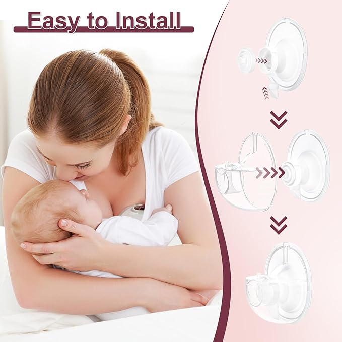 2pcs Flange 24mm Compatible with Momcozy M5 Breast Pump, 24mm Flange M5 Breast Pump Replacement Accessories,m5 Replacement Parts