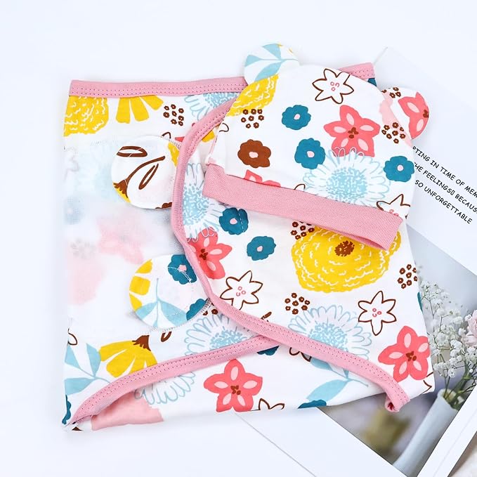Dizila 2 Sets Adjustable Soft Cotton Blend Newborn Infant Baby Girl Receiving - Image 8