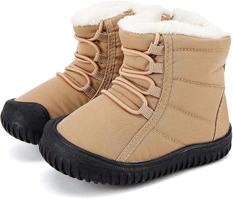 BMCiTYBM Toddler Baby Snow Boots Winter Shoes Boys Girls Cold Weather Baby Faux Fur Shoes