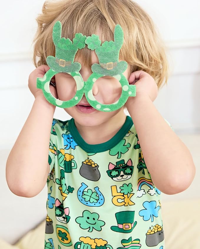 babee Reshinee Bamboo Viscose Toddler Boys Pajamas Set, Short Sleeve Kids - Image 5