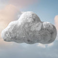YRXRUS Cloud Pillows, Gray Cloud Shaped Pillow, Decorative Throw Pillow Gifts, Cute Plush Room Decor, Fluffy Faux Rabbit Fur 9.5"x16" Pillows for Living Bedroom Kids Room