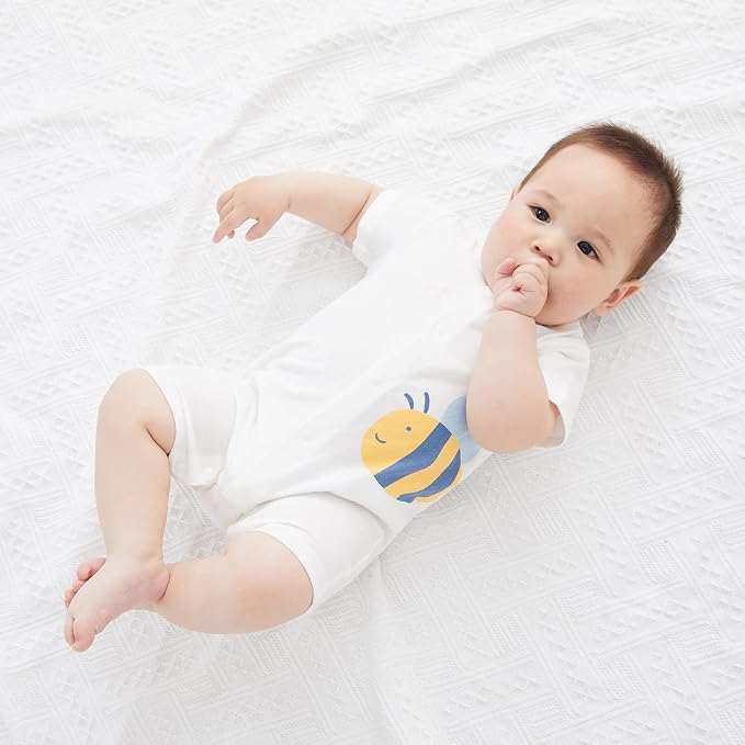 pureborn Baby Romper Bodysuits 2-Pack Unisex Soft Cotton One-Piece Outfit - Image 3