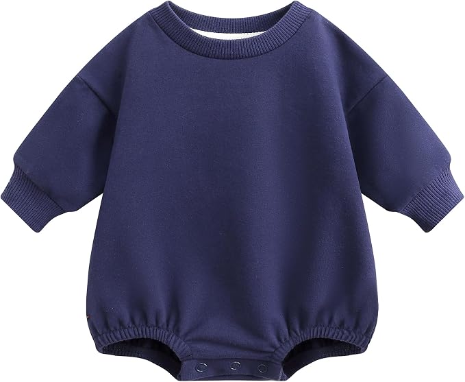 Bafeicao Baby Boy Girl Sweatshirt Romper Bubble Romper | Organic Cotton by Bafeicao