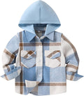 YOUNGER STAR Toddler Kids Boys Girls Flannel Hooded Plaid Shirt Button Baby Red by YOUNGER+STAR