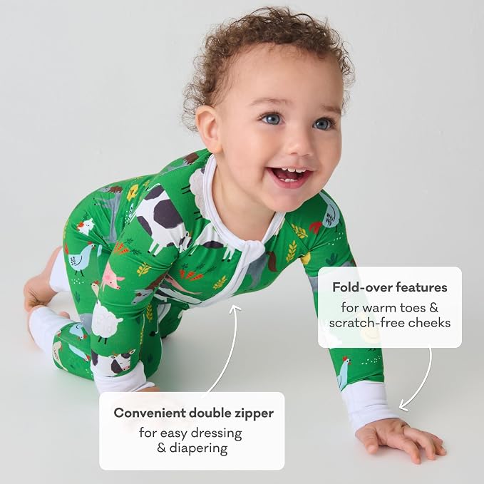 Little Sleepies Pajamas for Baby Boys & Girls, Viscose from Bamboo Baby Pajamas - Image 4