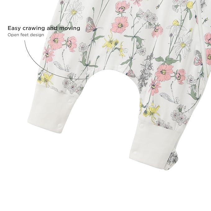 Duomiaomiao 2 Pack 0.5 TOG Toddler Sleep Sack 24-36 Months 100% Cotton Lightweight Baby Sleep Sack with Feet, Breathable Comfy Toddler Wearable Blanket