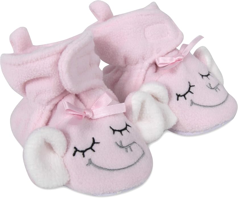 Cozy Fleece Baby Booties- Sherpa Baby Crib Booties Soft Soled Winter Shoes - Image 3