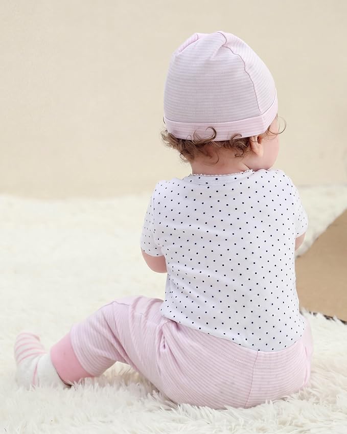 Baby Bodysuit and Pant Set Cotton Ribbed Mix Infant Girl Clothes | Unisex - Image 6