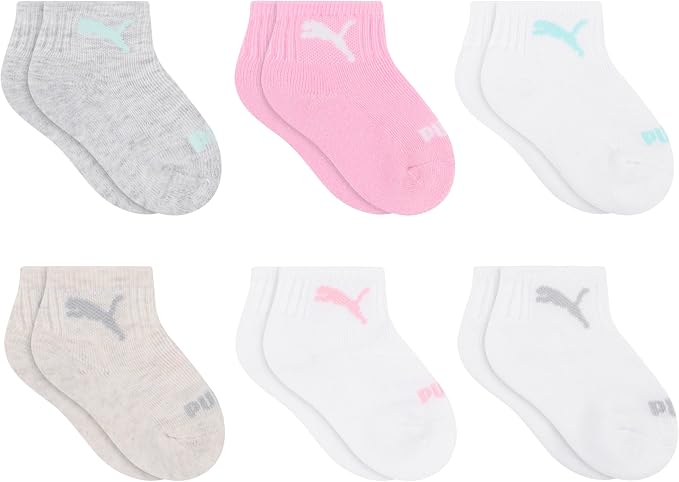PUMA Unisex Baby 6-pack Infant Anklet Socks, Extra Cushion & Comfort-toe by PUMA