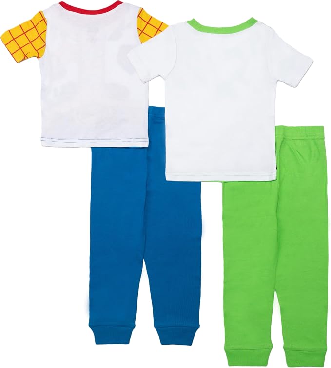 Disney Boys' 4-Piece Snug-fit Cotton Matching Comfortable Pajama Set, Soft & - Image 7