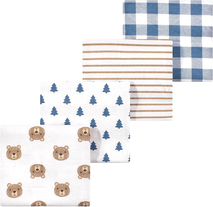Luvable Friends Little Treasure Flannel Receiving Blankets 4pk by Luvable+Friends
