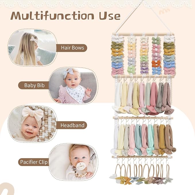 POVETIRE Headband Holder Hair Bows Organizer - Image 4