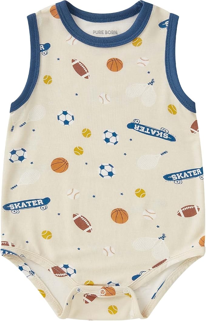pureborn Baby Girls Boys Bodysuit Super Soft Cotton Romper 0-24 Months | by pureborn