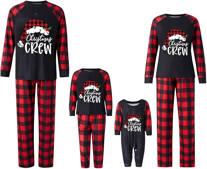 Awoscut Family Christmas Pajamas Matching Pajamas for Family, Xmas PJs Sets Holiday Sleepwear