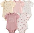 Fashion Unisex baby Boy Girl Bodysuits 5-Pack Casual Cotton Soft Infants Outfit New born Clothes