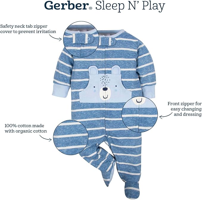 Gerber Baby Girls 2-Pack Sleep ‘N Play - Image 6