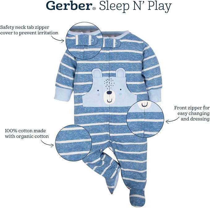 Gerber Baby Girls 2-Pack Sleep ‘N Play - Image 4