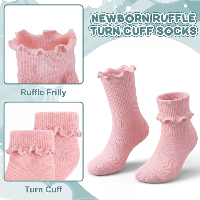 Toulite 12 Pair Preemie Newborn Baby Socks - Image 4