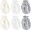 MOMSMENU Baby Mittens Newborn Muslin Soft No Scratch 0-6 Months 6-Pack | by MOMSMENU