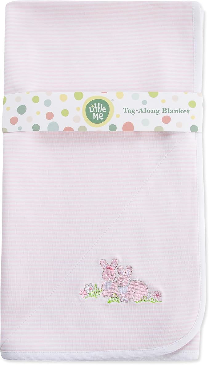 Little Me Blankets for Baby Girls' Blankets for Baby Bunnies Swaddling by LittleMeChildrensApparel