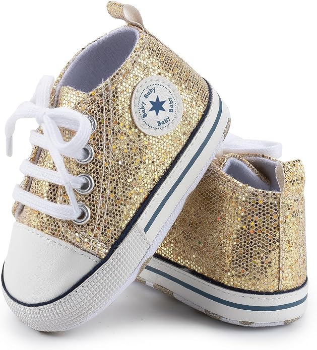 Unisex Baby Girls Boys Canvas High-top Shoes, Newborn Infant Anti-Slip Soft - Image 3