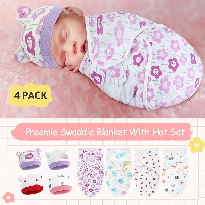 Buryeah 4 Pack Swaddle Blanket Wrap - Image 4