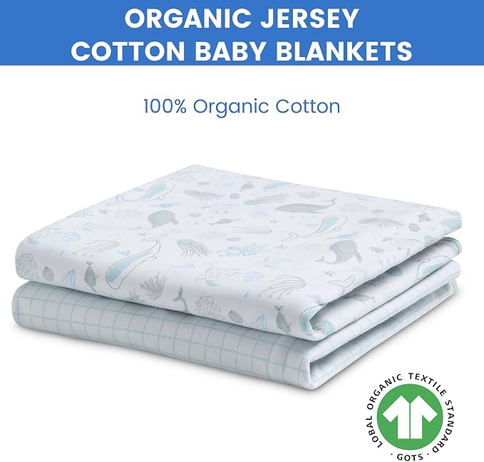 Delta Children 100% Organic Jersey Cotton Baby Receiving Blankets - Image 4