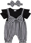 YINGISFITM Newborn Baby Girl Summer Clothes Short Sleeve Bubble Romper Bow by YINGISFITM