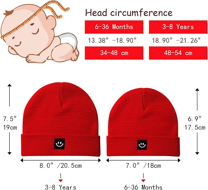 Baby Beanie Knit Ski Hat with Cute Face - Image 5