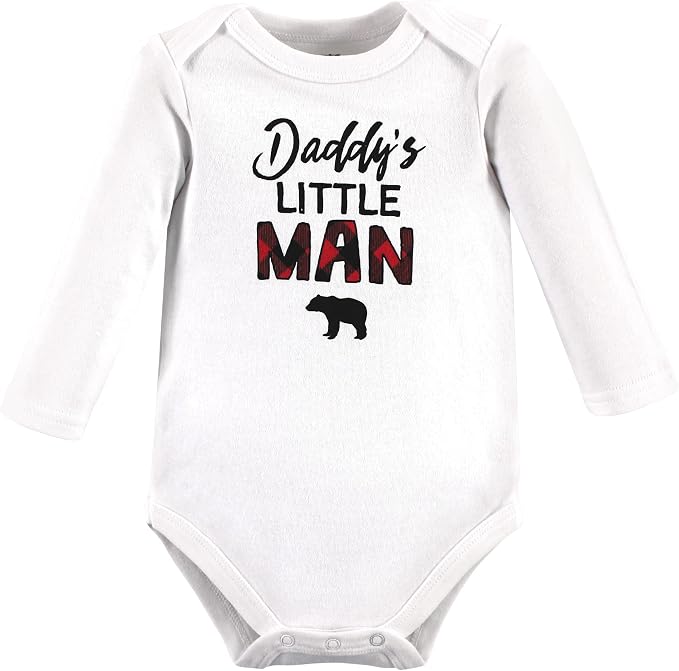 Hudson Baby baby-boys Cotton Long-sleeve Bodysuits 3-pack - Image 3
