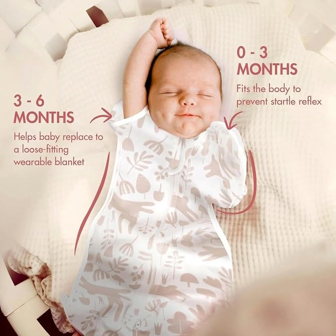 ANYEDDE 2-Pack Baby Swaddle Sleep Bag, Arms Up Swaddle 6-9 Month - Image 3
