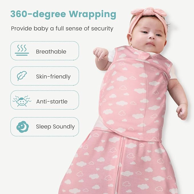 Baby Swaddle Sleep Sack, 1.0 Tog New-Parent-Friendly Swaddle | 6-12 Months Baby - Image 5