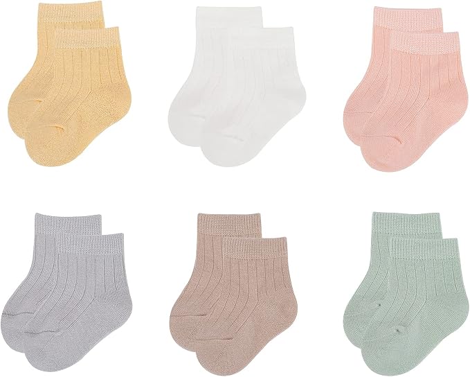 6 Pairs Baby Girls Socks by VINIKNIKA