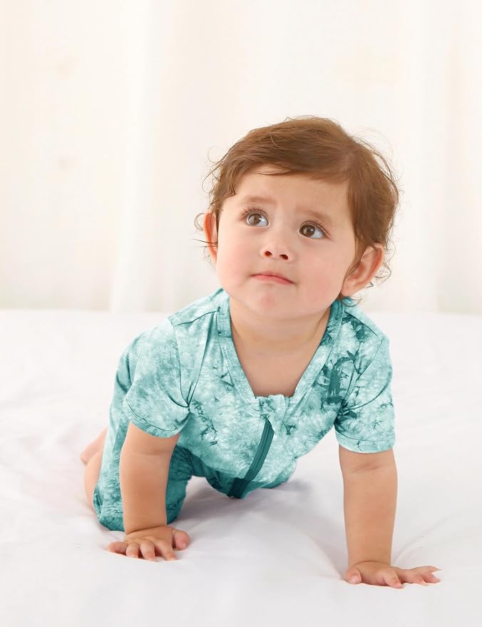 Jimonda Baby Bamboo Viscose Tie Dye Rompers Girl/Boys 3pc Pjs | Premium Soft - Image 3