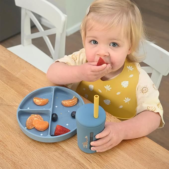 Baby Silicone Bibs 2 Sets Baby Bibs - Image 6
