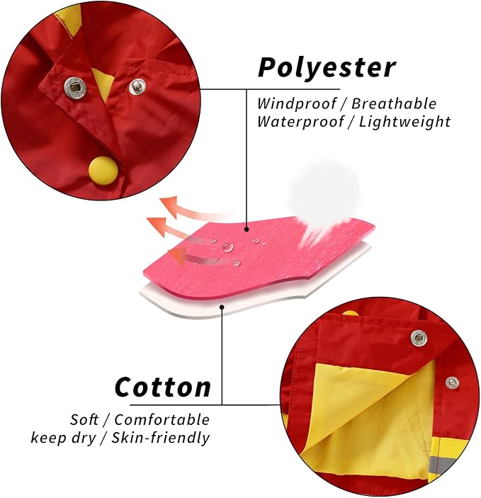 YOUNGER TREE Toddler Baby Boy Girl Duck Raincoat Cute Cartoon Hoodie Zipper - Image 5